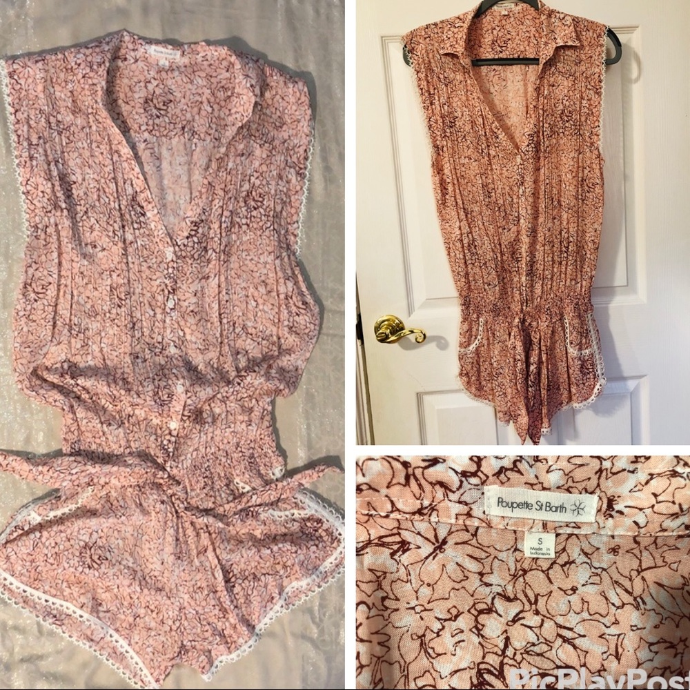 Poupette St Barth Trim Lance Romper (Shorts)